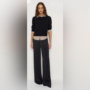 fleur du mal black silk pants